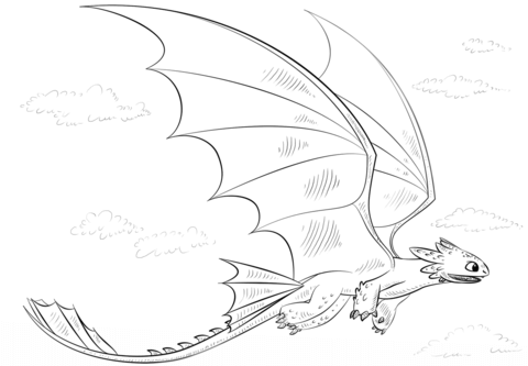 Toothless Dragon Coloring Page